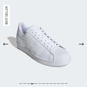Adidas all white superstar shoes